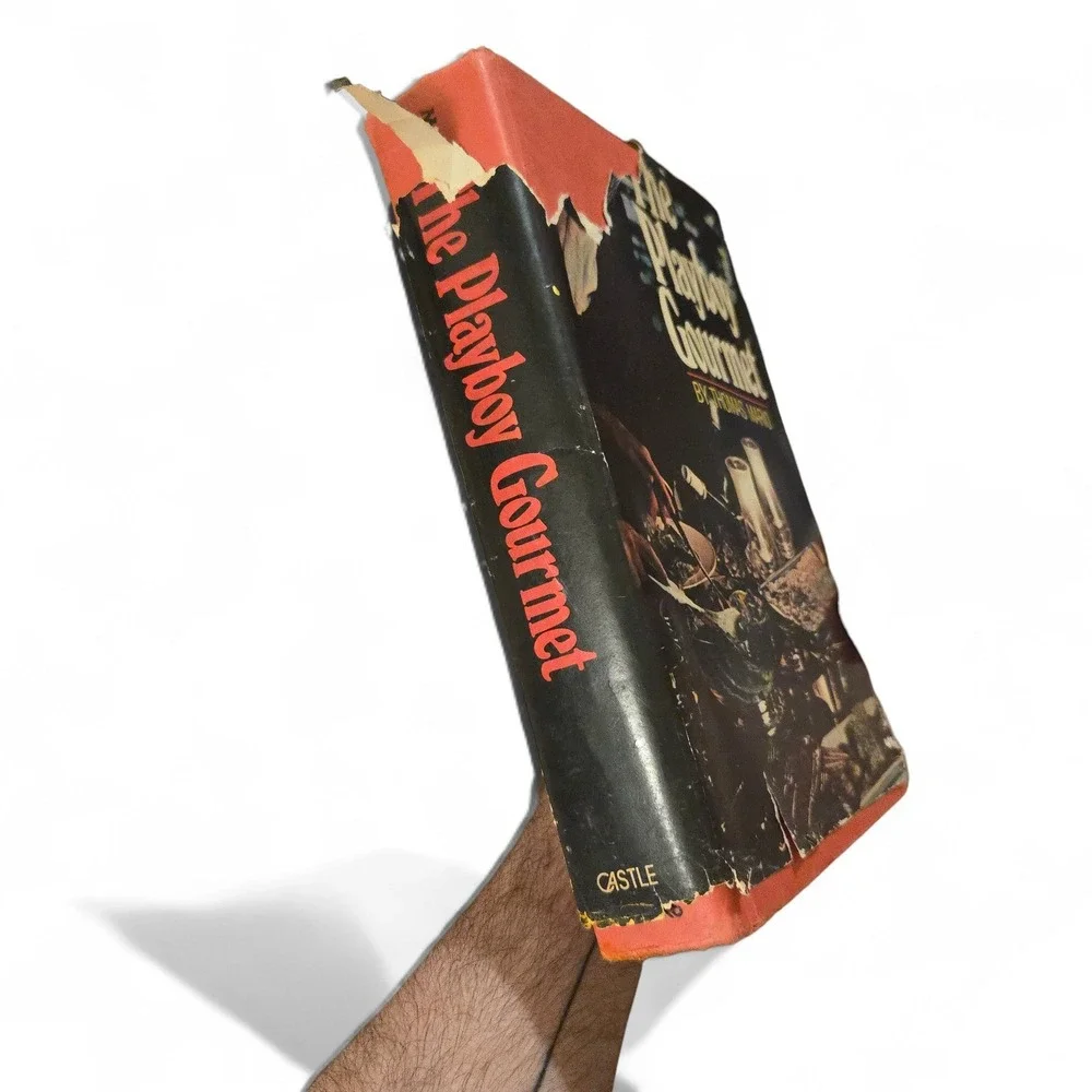 VTG The Playboy Gourmet Cookbook Thomas Mario Red Hardcover Dust Jacket 1977 USA